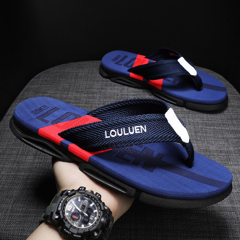 Men's Flip Flops: 4 Colors, EVA-PVC Blend, Comfort & Style for Summer Beach & Daily Wear(Blue-41)