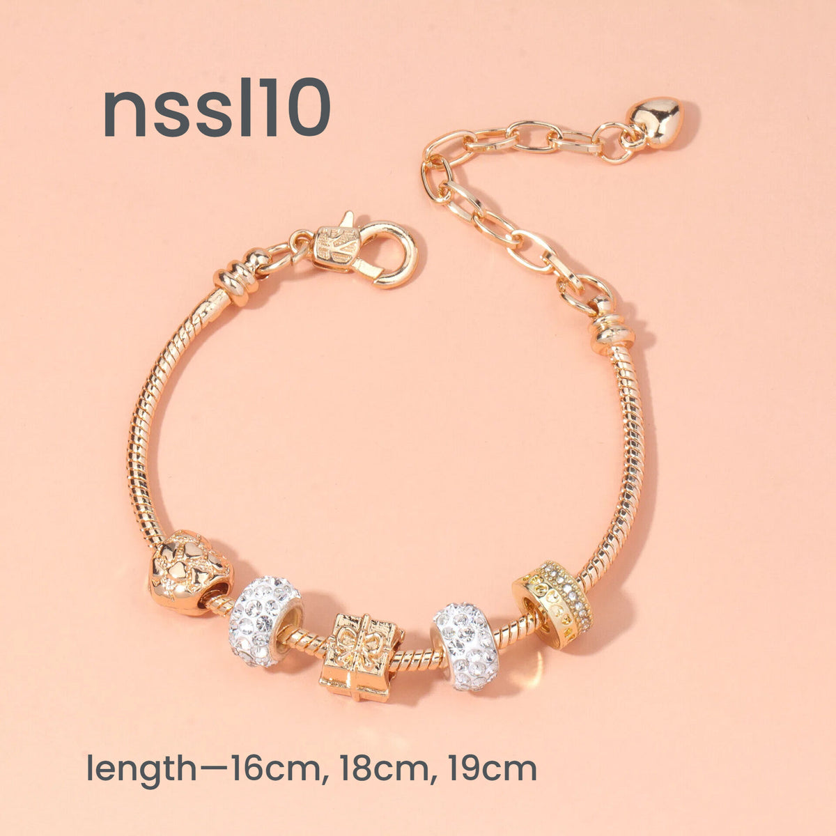 10 Styles Charm Bracelets Set: Colorful Alloy & Glass Beaded Bracelets,Buy 2 for Better Price(double)