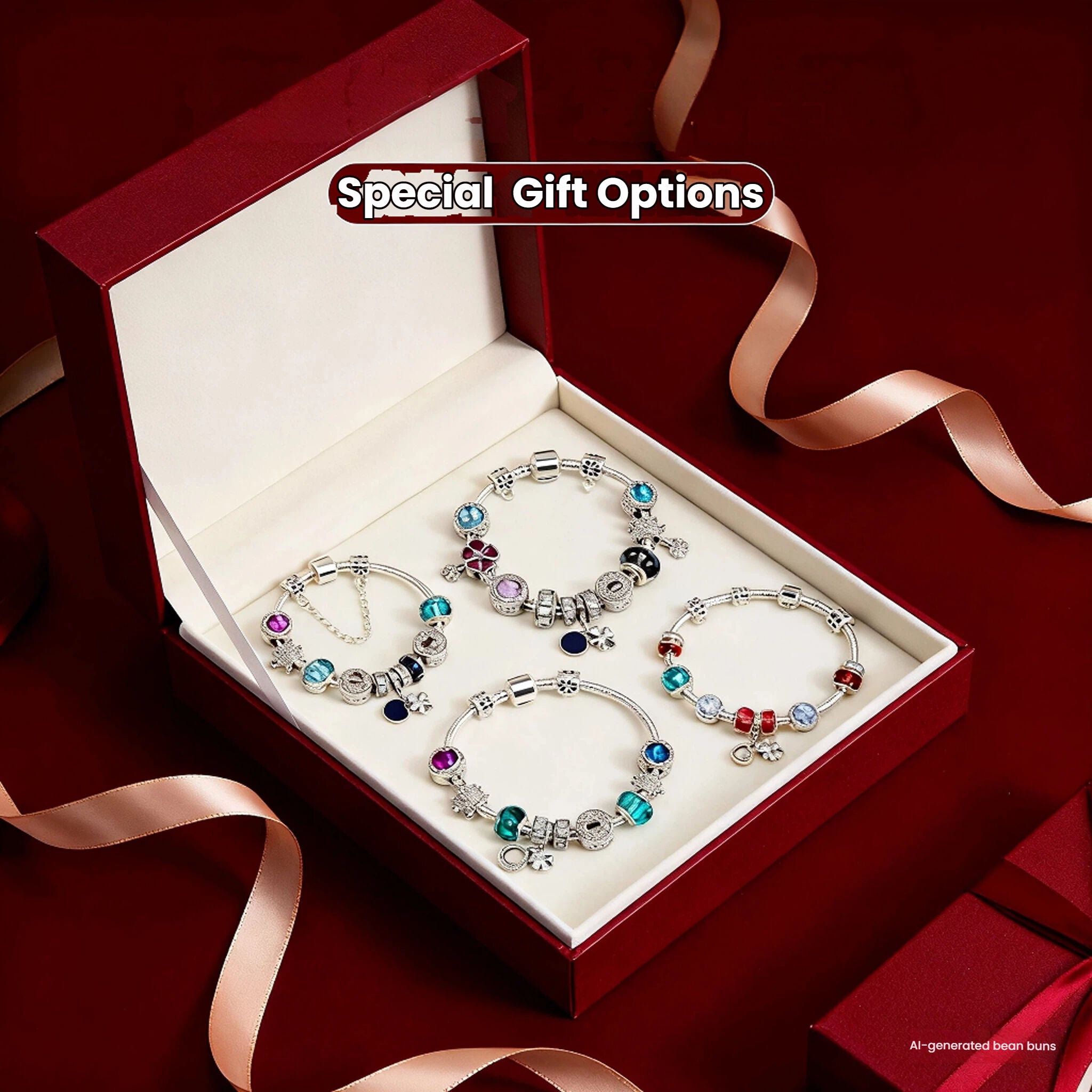 Combo Deal: Tortoise Bead, Purple Floral, Blue Starry Sky Bracelets - Mix & Match(double-18cm)