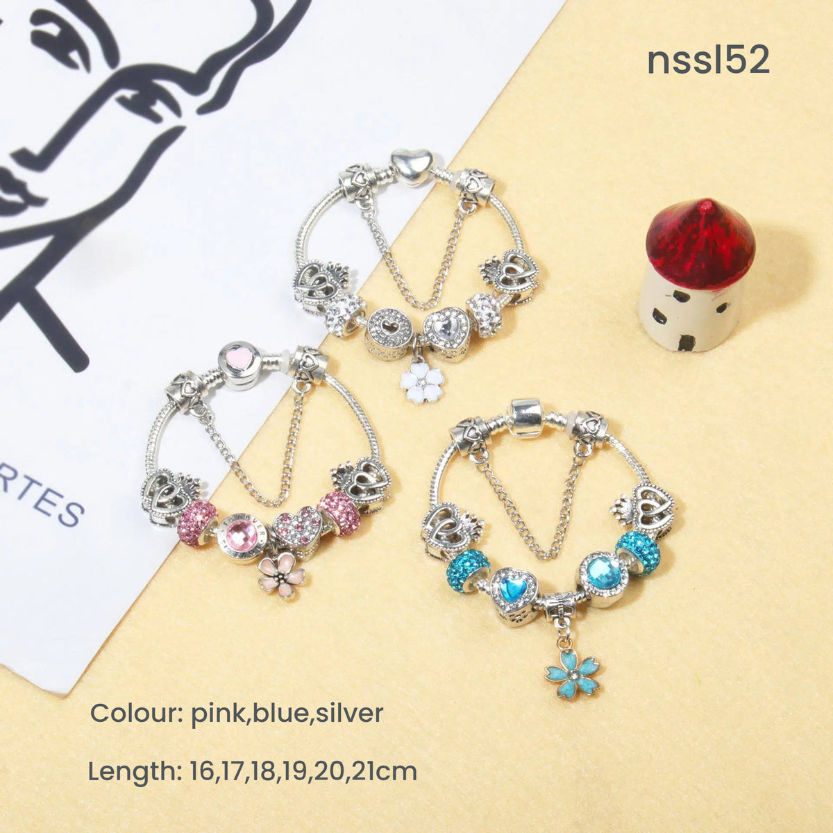 Charm Bracelets Mix & Match Offer - 10 Styles with Cartoon, Vintage & More, Get Discount on 3 Picks(triple)