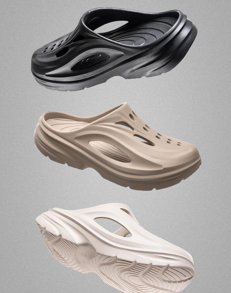 Men's Summer EVA Crocs with 3 Color Options - Breathable, Non-Slip, Comfortable Beach & Casual Sandals(white)