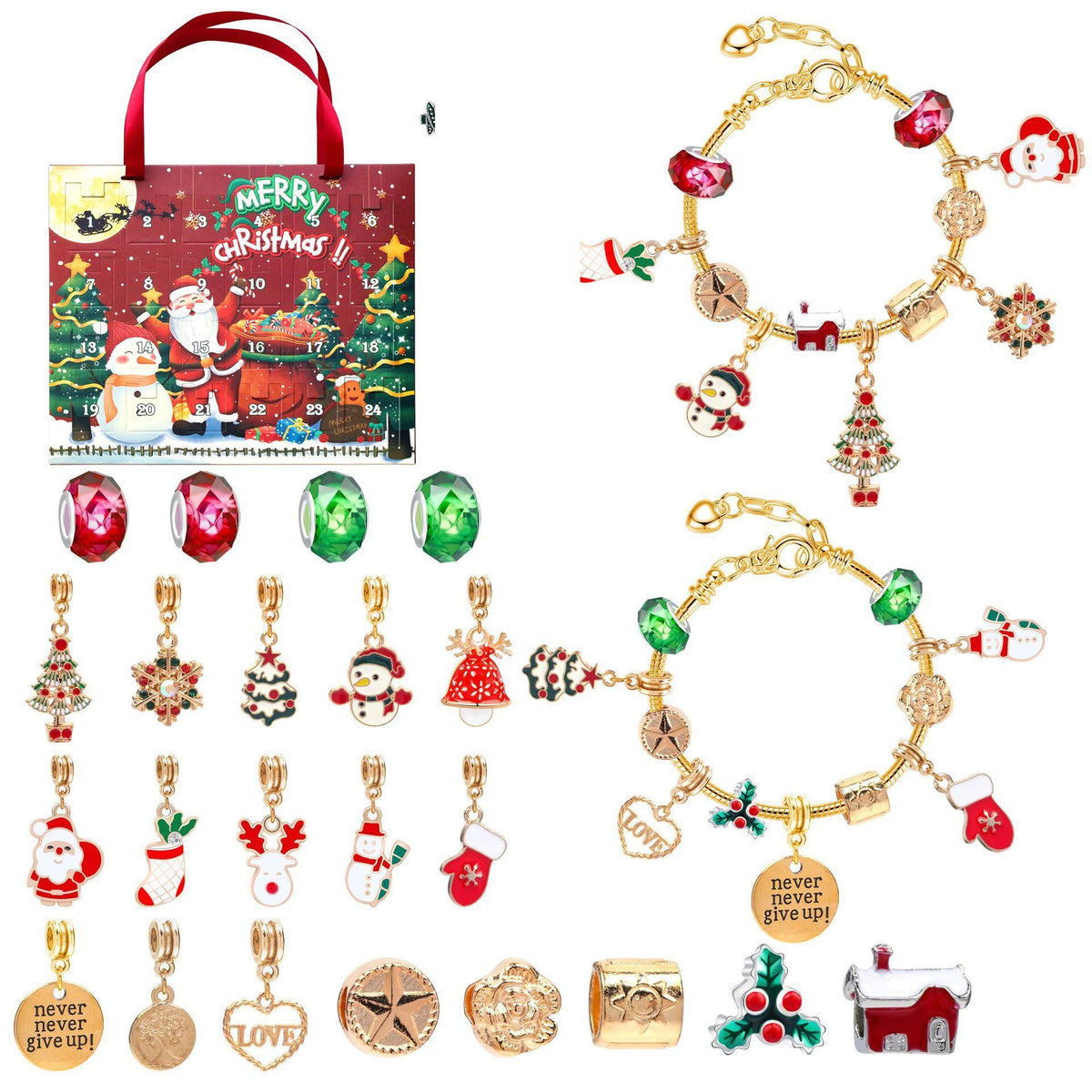 Christmas DIY Jewelry & Craft Advent Calendar(M-14ST,20*17*1.1)