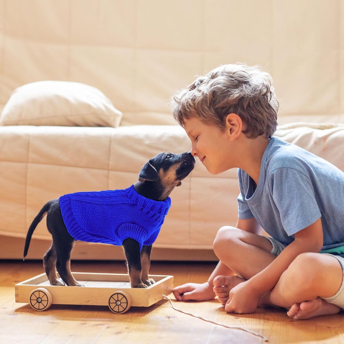 Dog Coat - Dog Sweater - Small Dog Sweater - Warm Dog Coat - Warm Puppy Sweater - Thick Knit Winter Sweater - Soft Roll Neck Sweater - Perfect for Small Dogs and Puppies - Christmas - Size M