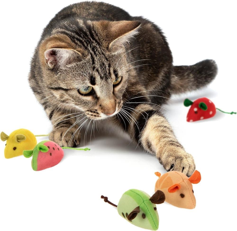 1 Pack Catnip Toy Fruit-Shaped Soft Plush for Cats, Stimulating Fun Play