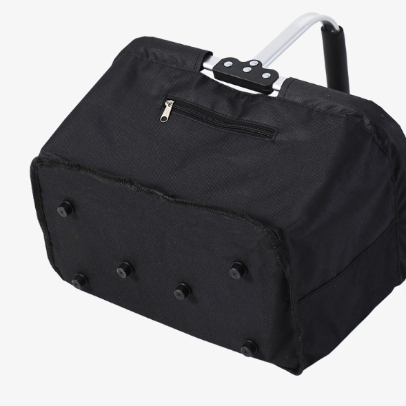 26L Foldable Waterproof Oxford Shopping Basket with Aluminum Handle