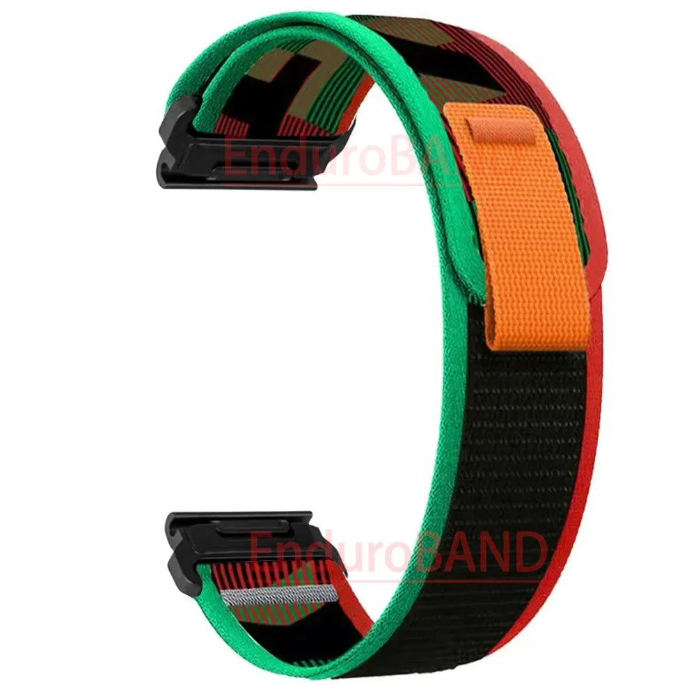 Nylon Watch Band Compatible with Garmin Fenix 7 7X 6X Pro Enduro Instinct Mk1 Epix Gen 2 A11,26mm