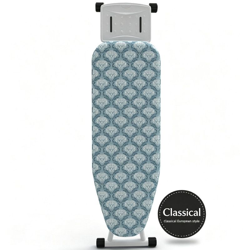 Ironing Board Cover with Heat Resistant Cotton Pad, Non-Fade Thick Replacement Fabric Cover, Elastic Drawstring, Fit 90×30cm Ironing Board, Breathable Heat-Proof Iron Table Cloth flower