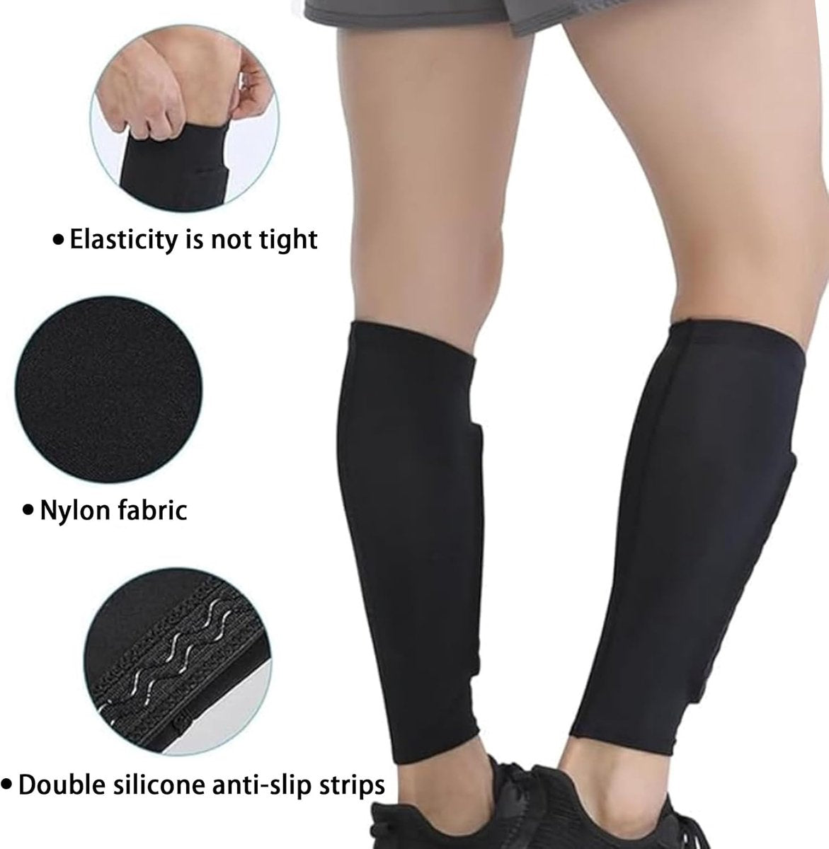 Shin guards-football shin guards - Honeycomb compression sock type football shin guards - Suitable for boys, teenagers and adults - Football defender shin guards - Excellent shock absorption - Lightweight and comfortable-S