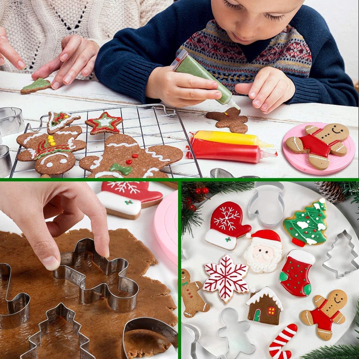 Cookie Cutters - Cookie Molds - 6 Molds for Cookies - Christmas Cookies - Christmas Cookie Cutters - For Gingerbread and Cookies During the Holidays