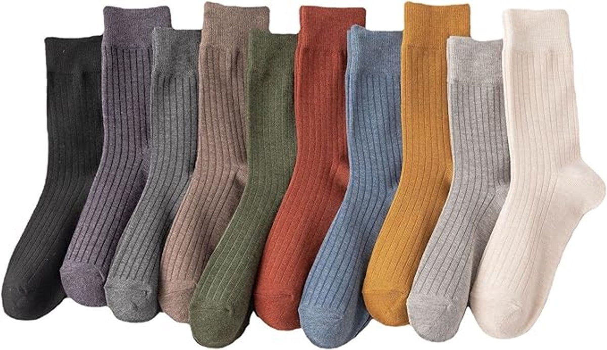Socks - 10 Pairs Women's Socks - Women's Socks Value Bundle Size 36/40 - socks - stockings - Women's Socks Solid Color - Long socks - autumn Socks - soft, absorbent, breathable - For Casual, Business, Sports and Leisure - For autumn and spring