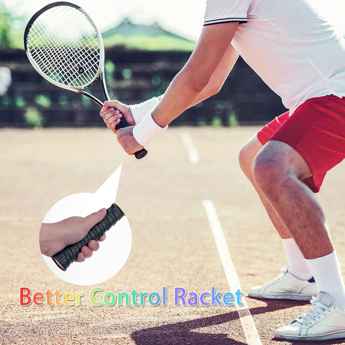 pieces - Racket grips - Racket Grip Tape - Badminton grip tape - Tennis racket grip tape - colorful racket grips - sports accessories - replacement handle - self-adhesive - for tennis rackets, badminton and more - 1100*25*0.6mm
