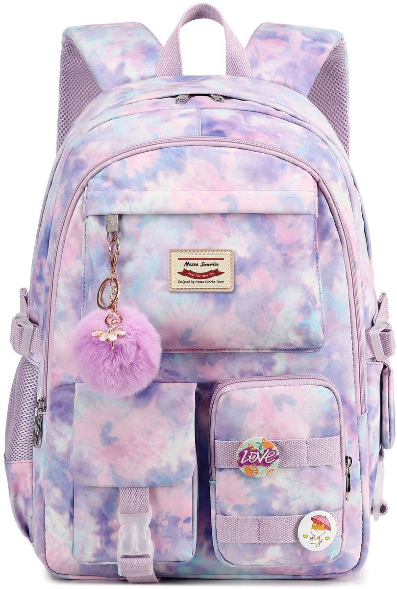 Backpack - School Bag - Backpack - Girl Backpack - School Backpack - School Bag - Laptop Backpack - 30 Liters - PurpleB