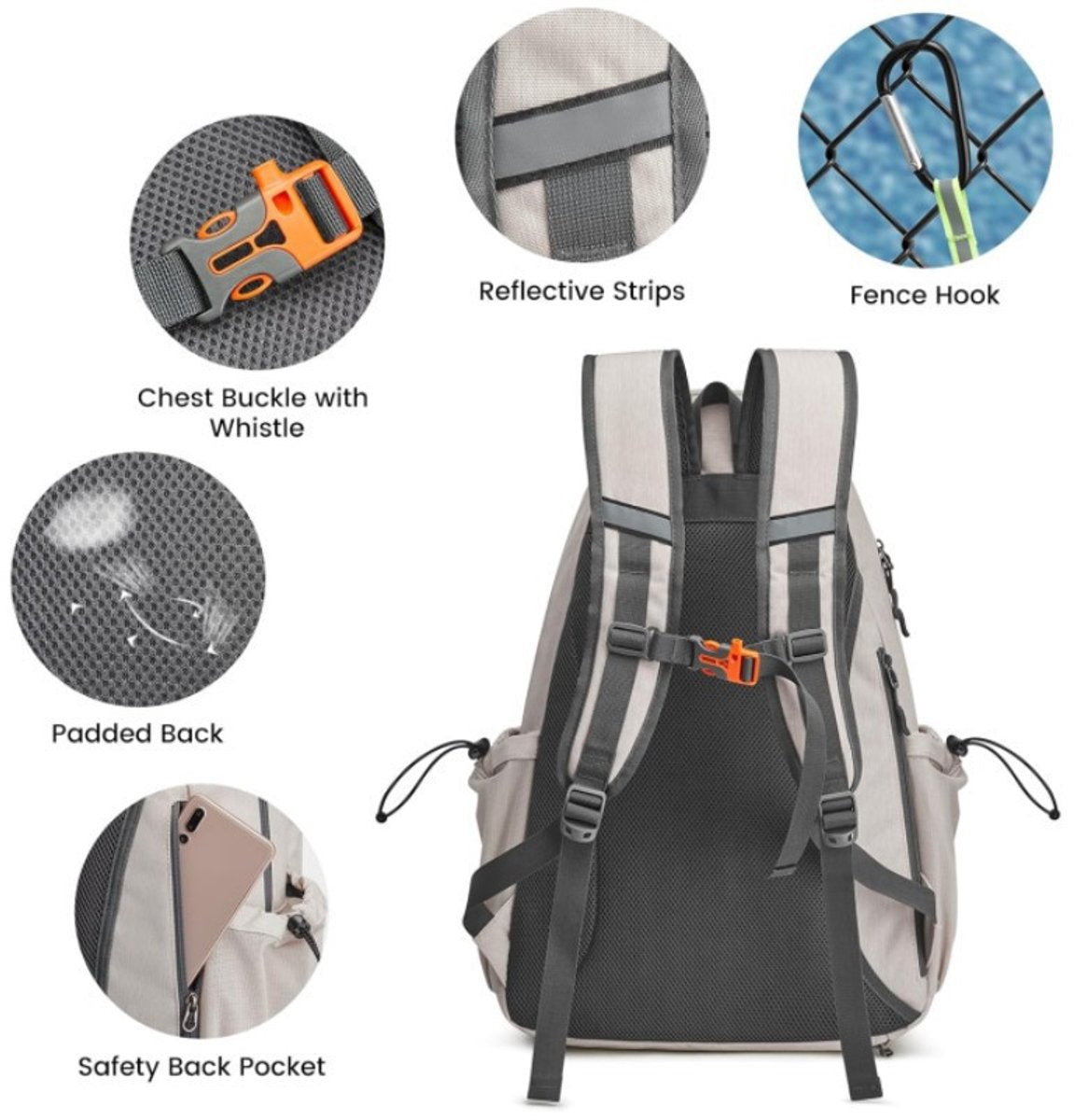 Backpack - Tennis Bag - Sports Bag - Waterproof Racket Bag - Suitable for multiple rackets with shoe compartment - black