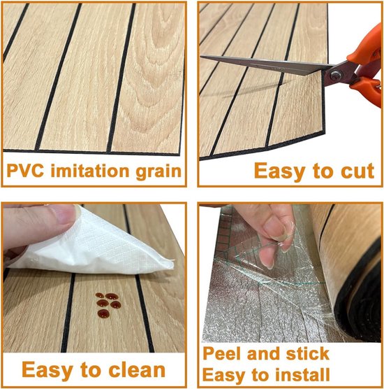 2 Pack Peel and Stick Oak Wood Slat Feature Wall Panels 300x40cm Each | DIY TV Headboard PVC Decor Wall Liner for Interior Wall & Ceiling Makeover(1037B-18)