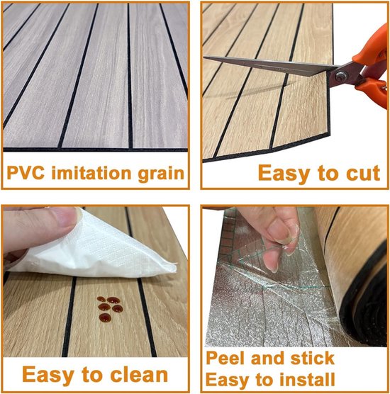 2 Pack Peel and Stick Oak Wood Slat Feature Wall Panels 300x40cm Each | DIY TV Headboard PVC Decor Wall Liner for Interior Wall & Ceiling Makeover(KC-1067D-19)