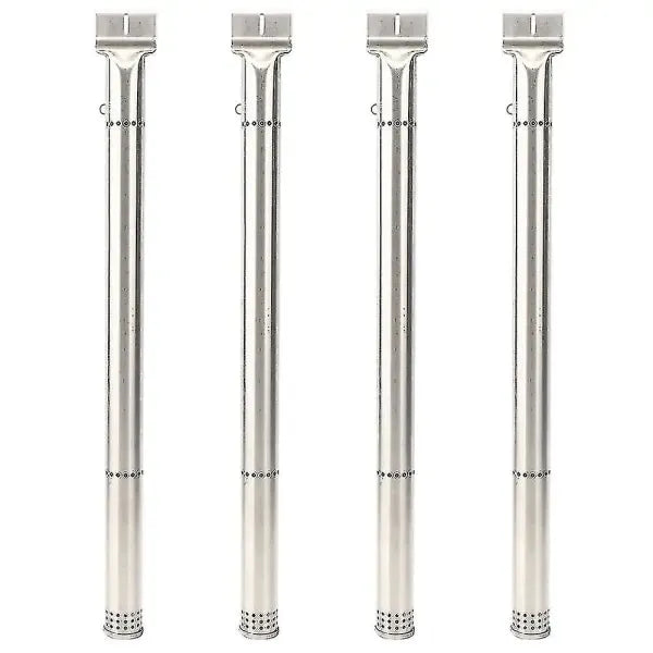 4 Pack Stainless Steel Grill Burner Tubes, Replacement Burners for Char-Broil Gas Grills, Easy-Fit Installation, Silver, 40.5 cm