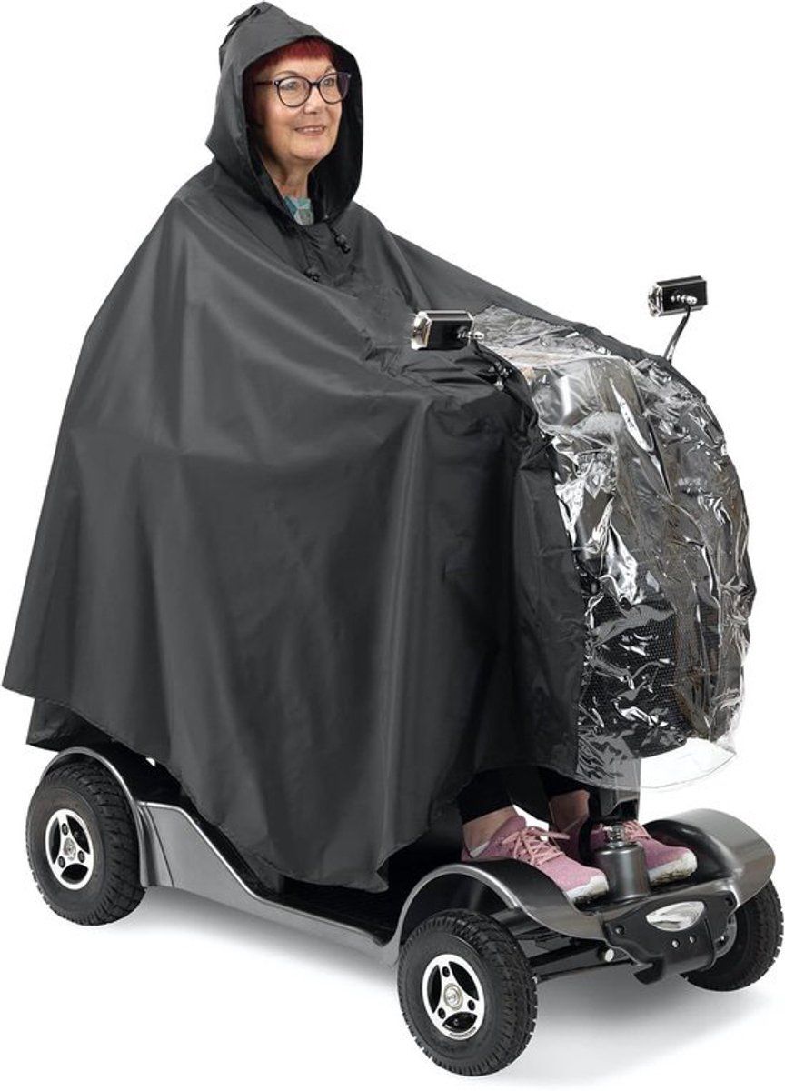 sets Luxury poncho for mobility scooter - Lightweight rain with window Universal fit (163 x 141 cm) Ideal for protection against Replacement Part