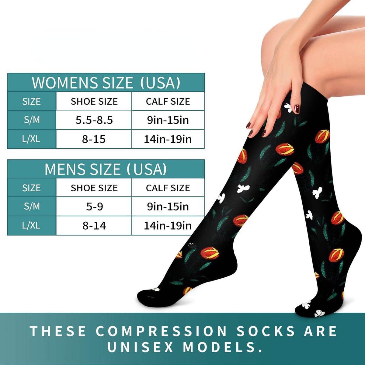 6Pairs Compression Socks for Women and Men - Best for Circulation, Running, Athletic, Recover, Nurse, Travel S/M 10 Black 5 Pairs/White