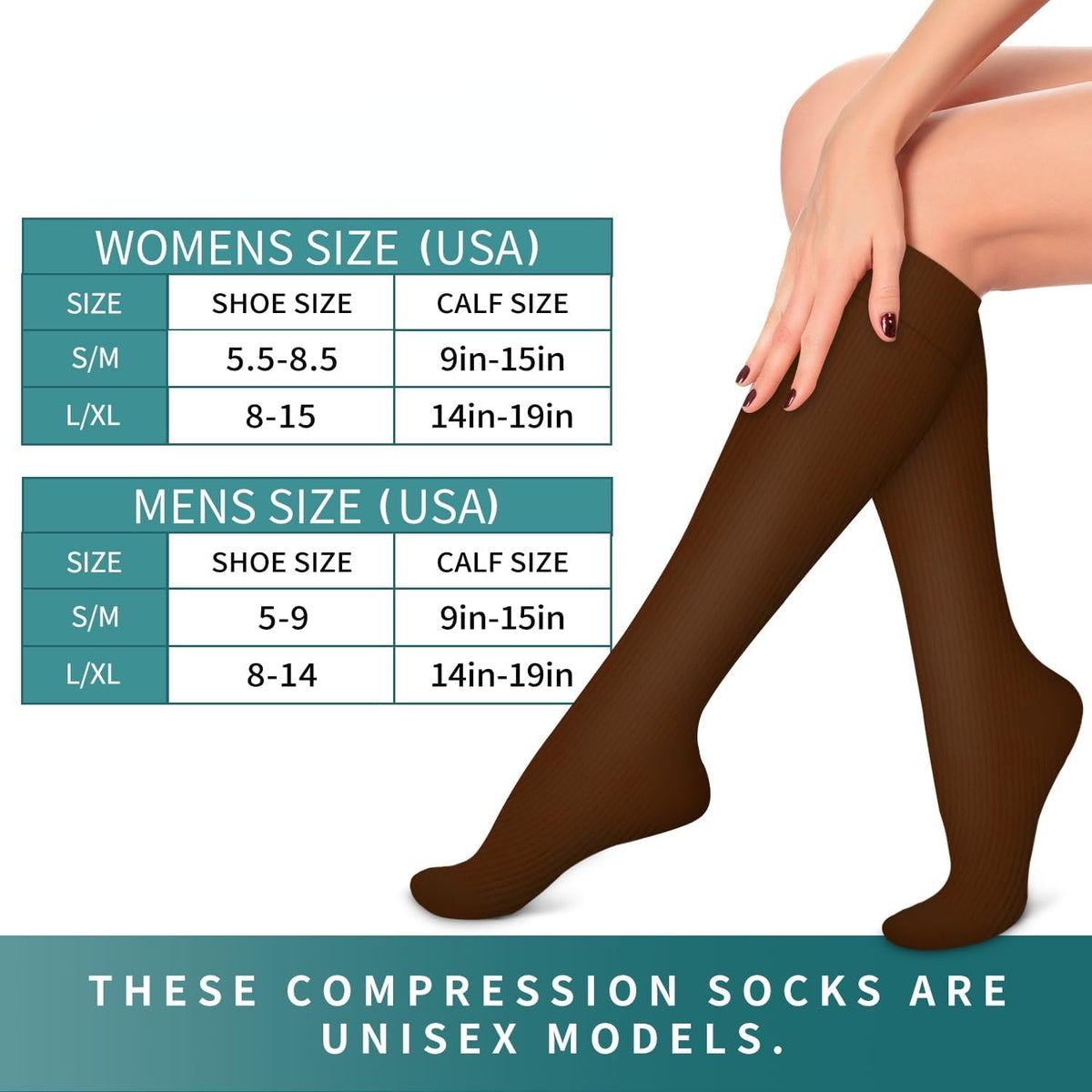 6Pairs Compression Socks for Women and Men - Best for Circulation, Running, Athletic, Recover, Nurse, Travel S/M 25 Khaki Series