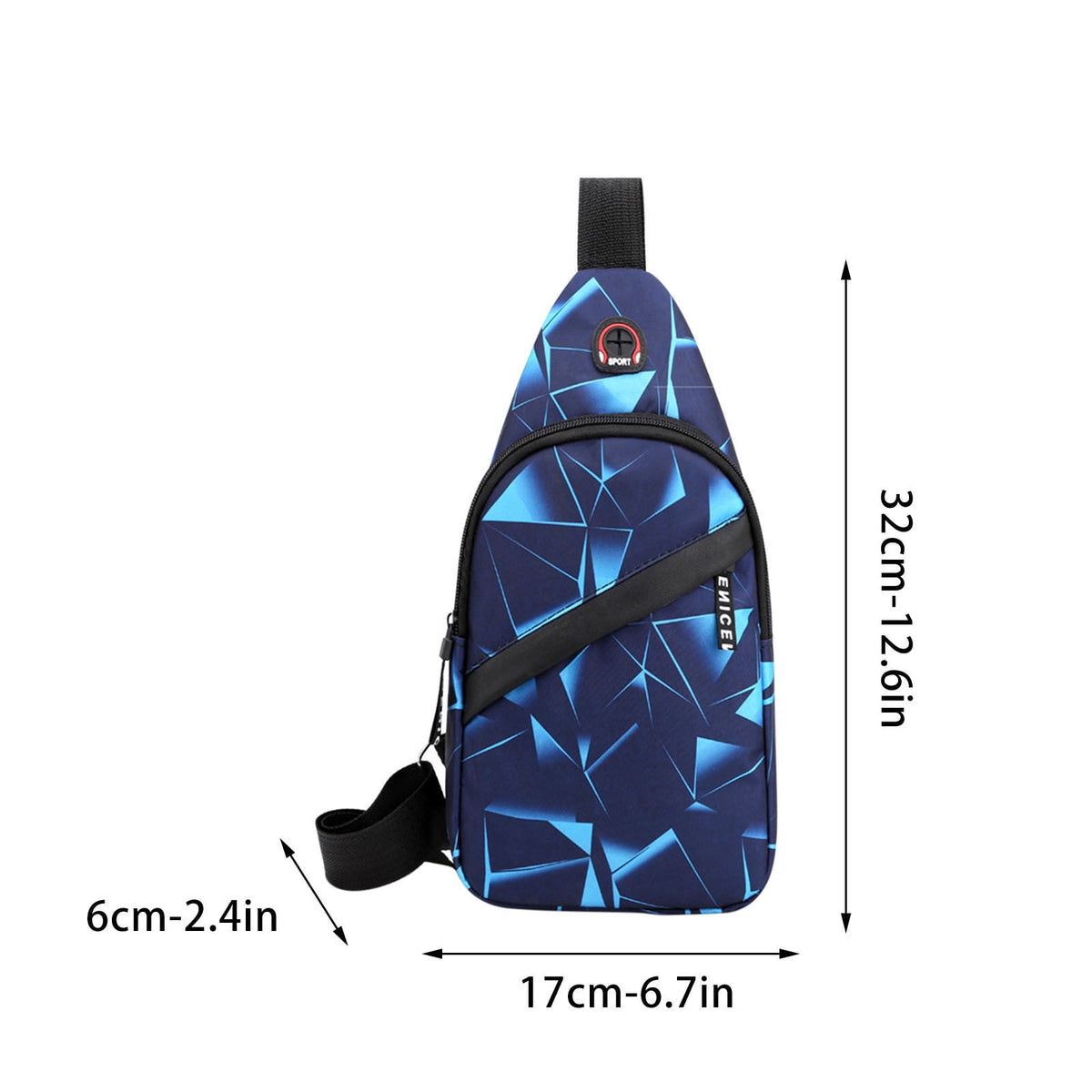 Sling Bag for Women, Crossbody Sling Backpack Small Sling Bag Multipurpose Crossbody Shoulder Bag Travel Hiking Backpack, Sling Bag for Men #4-Blue