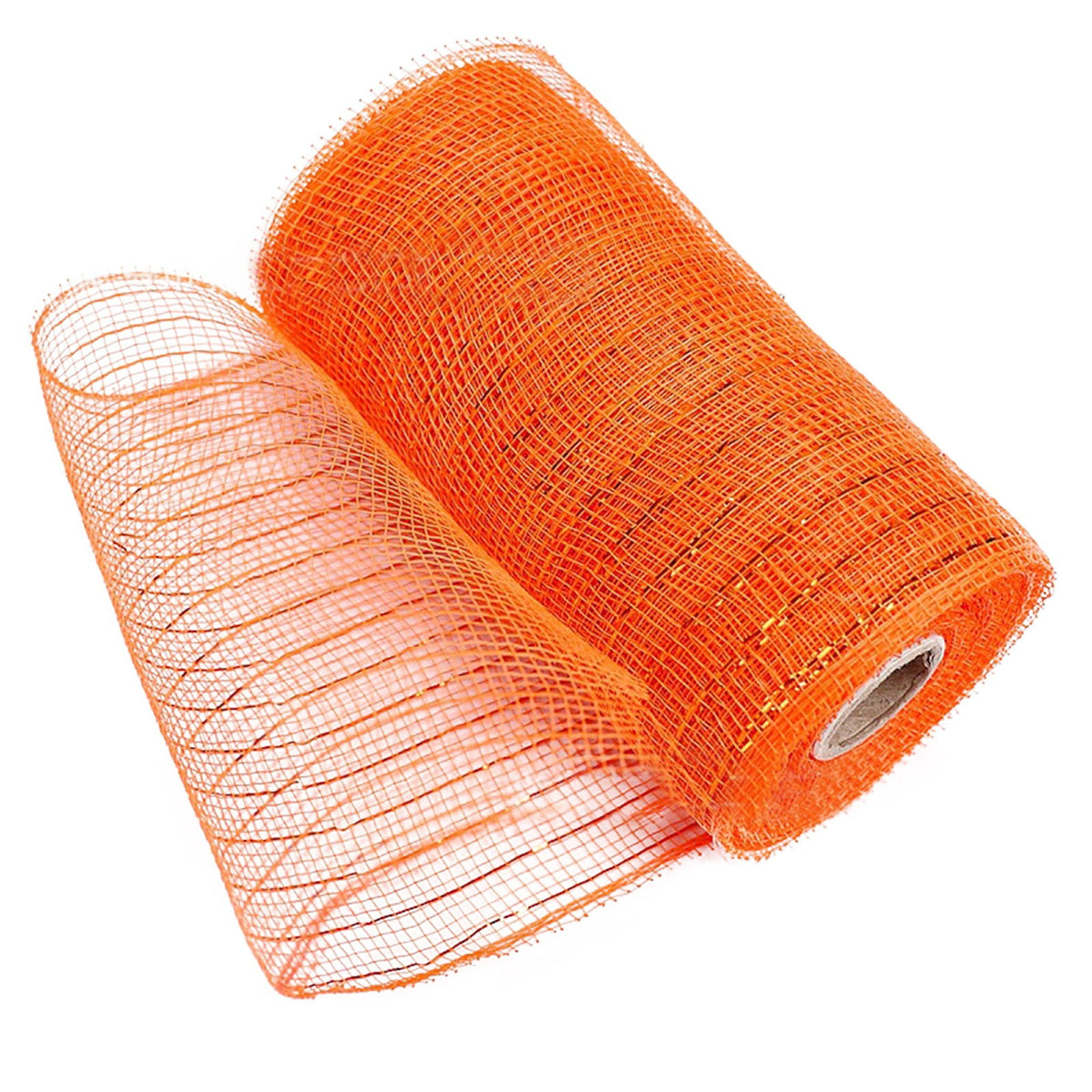 Gift Yarn , Packaging Ribbon, Poly Mesh Ribbon with Metallic Foil Each Roll for Wreaths Swags Bows Wrapping and Decorating N