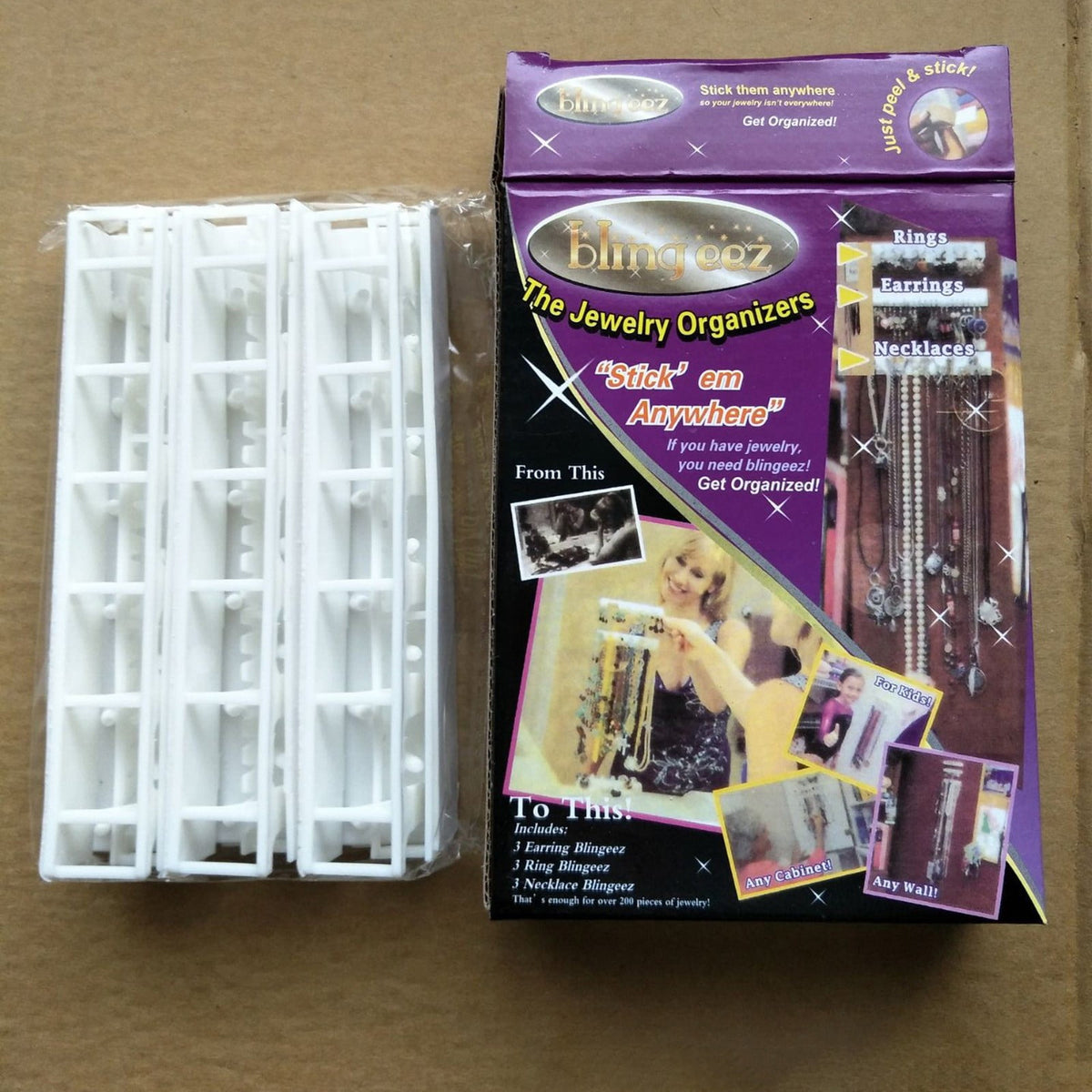 Adhesive Curtain Rod Hooks 9 in 1 Adhesive Paste Wall Hanging Storage Hooks Jewelry Display Organizer Necklace Hanger Newyear Arrival! White