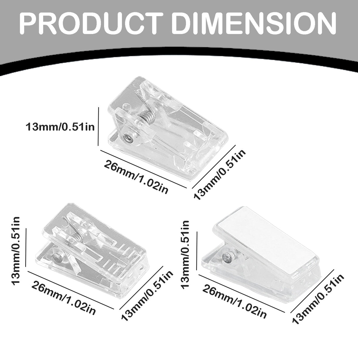 10x Clip Tapestry Wall Hangers Self Adhesive Clips Wall Clips Poster Hangers Shower Curtain Clips Double Adhesive Spring Clips for Blankets Posters Party 1" x 0.51" x 0.51" CL3