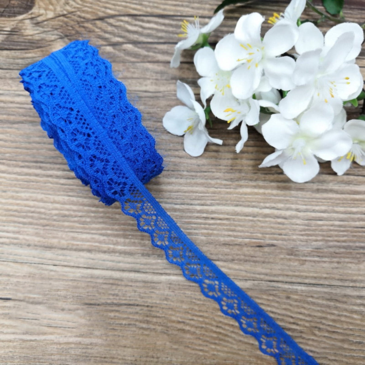 10 Yards Lace Ribbon 15mm Wide Trim Diy Fabric Decorative Sewing Rope Lace Cloth Strips Earrings Clothing Decoration Diy Handmade Hair Accessories Hairbands, 1 Roll of Lace Ribbon Lace Ribbon Blue