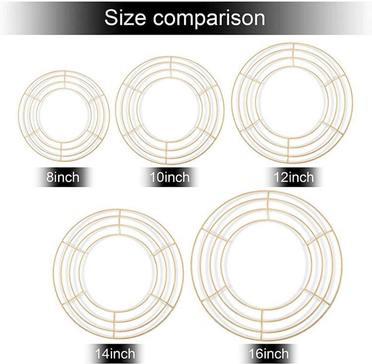 Wreath Frame Wire Wreath Frame Holiday Metal Wire Ring Valentines Decorations for Floral Arrangements Craft Diy,Garland Frame, 1 Wire Wreath Stand B Wire Wreath Stand Black