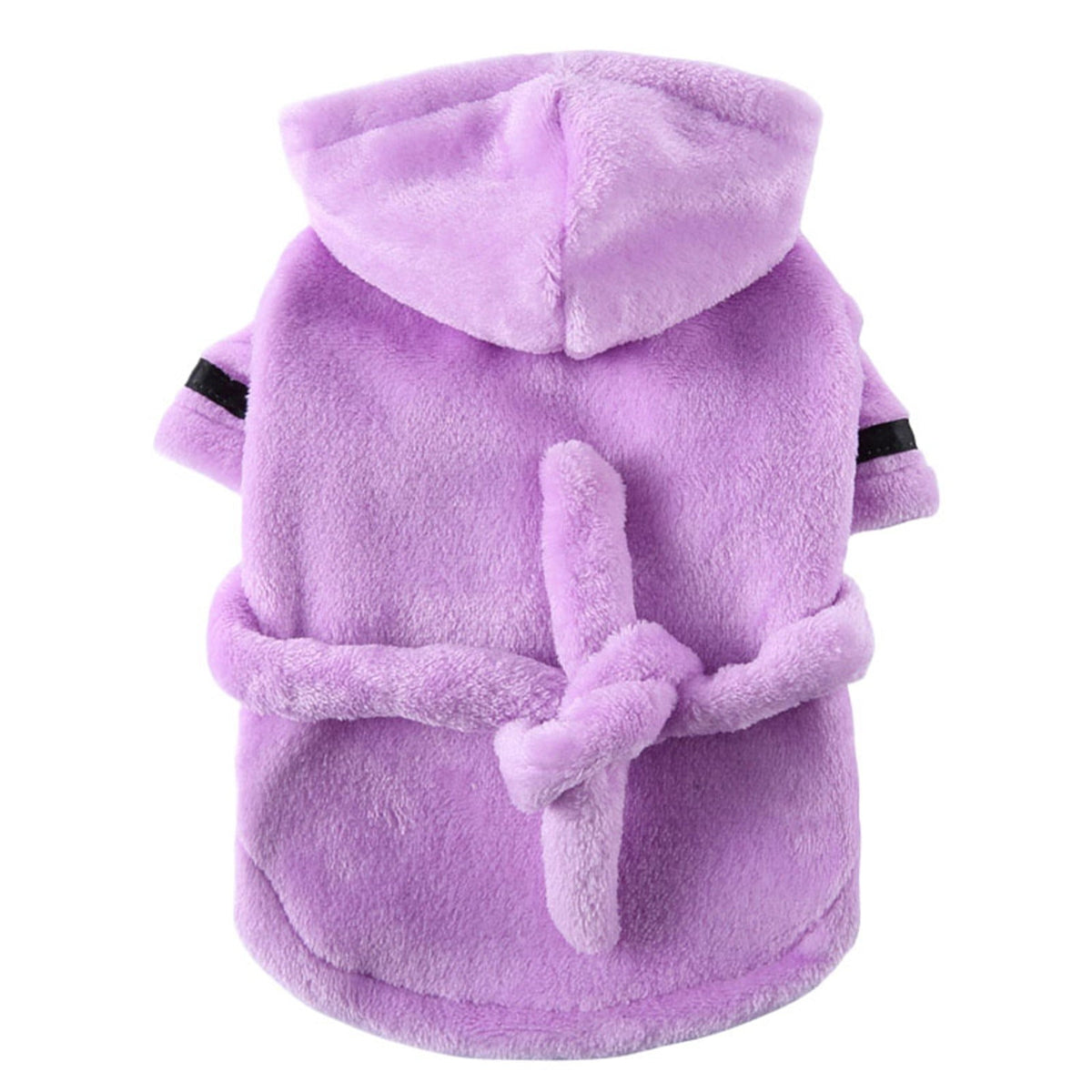 Dog Cat Bathrobe Pet Pajamas Soft Fleece Hooded Bathrobe Nightgown Absorbent Bath Towel for Small Medium Dogs Cats, XL Purple