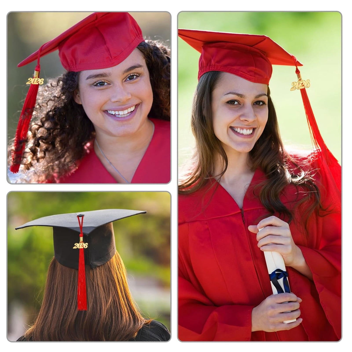 2026 Tassel Graduation, White Graduation Tassel, Tassel Charms for Graduations Cap Decorations, Tassels Memorial Grad Cords Class of 2026 High School Graduate Hat Ceremonies Accessories 1pc 2026 Graduation Season Hat Tassel Pendant White