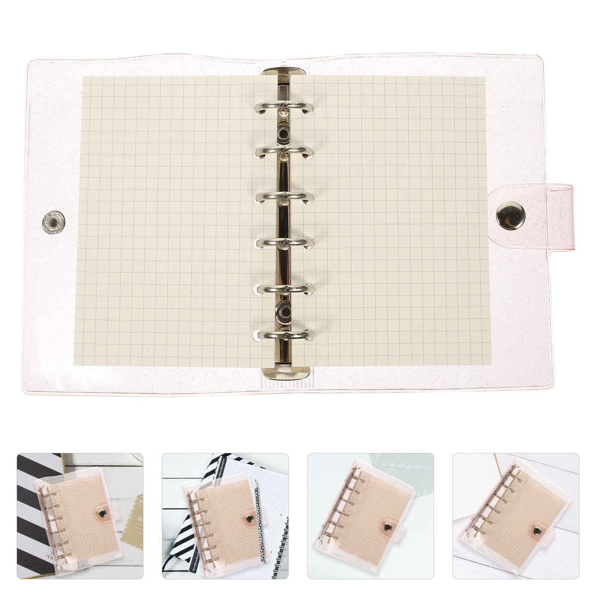 Worgeous Pink Small Notepad with PVC Material for Office Use Lightweight Compact Size 4.5 x 3 Inches