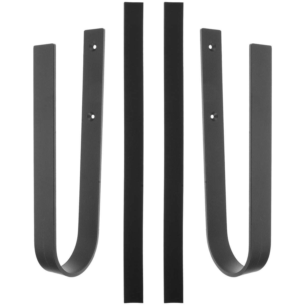 1Set Iron Surfboard Hanging Hook Deep Gray Simple Design for Sports Equipment Wall Storage 11.8x3.1x1.1in