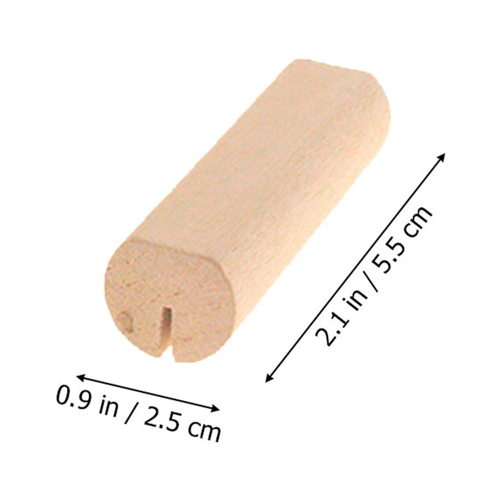 10Pcs Wood Small Cards Holders Khaki Rectangular Slit for Home Decor Party Supplies