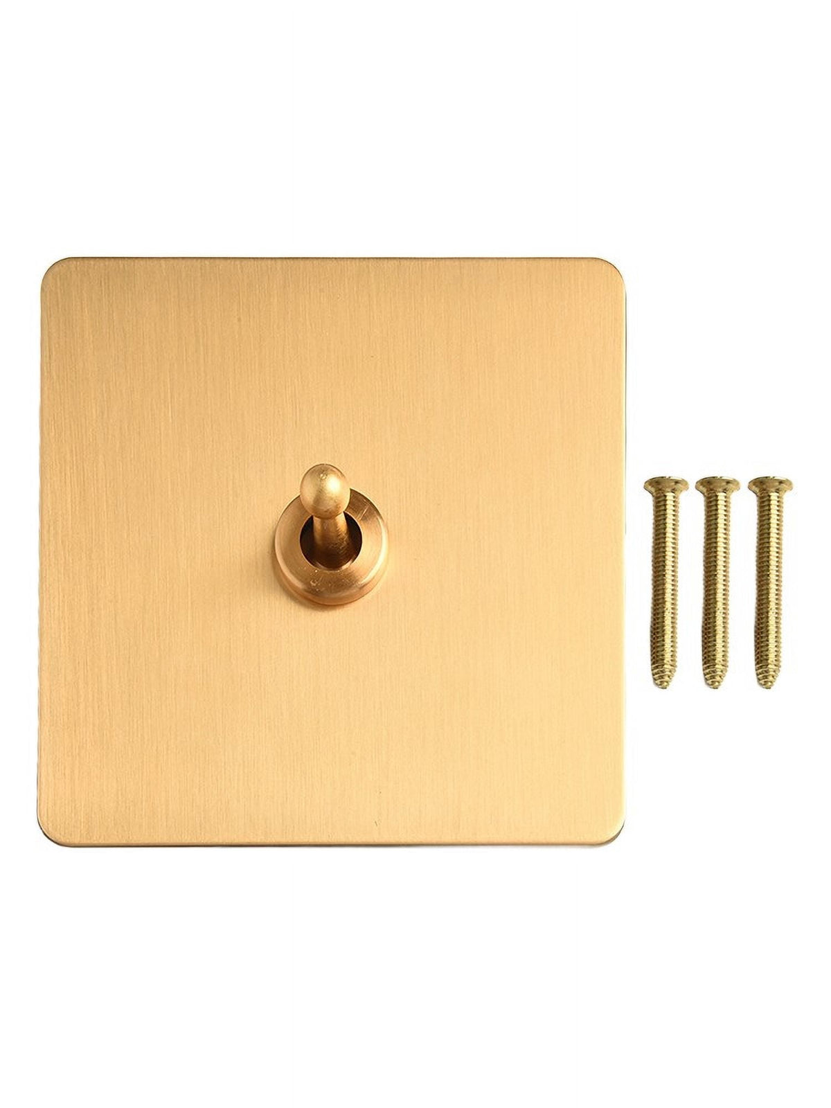 Toggle Light Rocker Switch 1/2 Way Retro Brass Plate Lever 86 Type Toggle Switch 1 Gang Smile Home 1 Gang