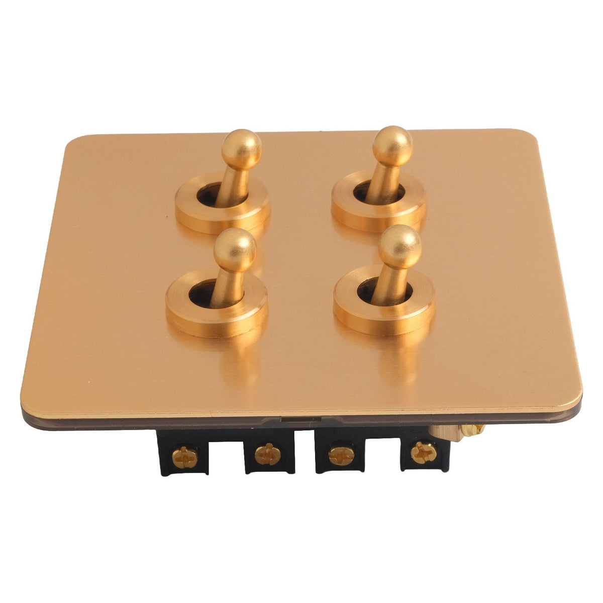 Toggle Light Rocker Switch 1/2 Way Retro Brass Plate Lever 86 Type Toggle Switch 1 Gang Smile Home 4 Gang