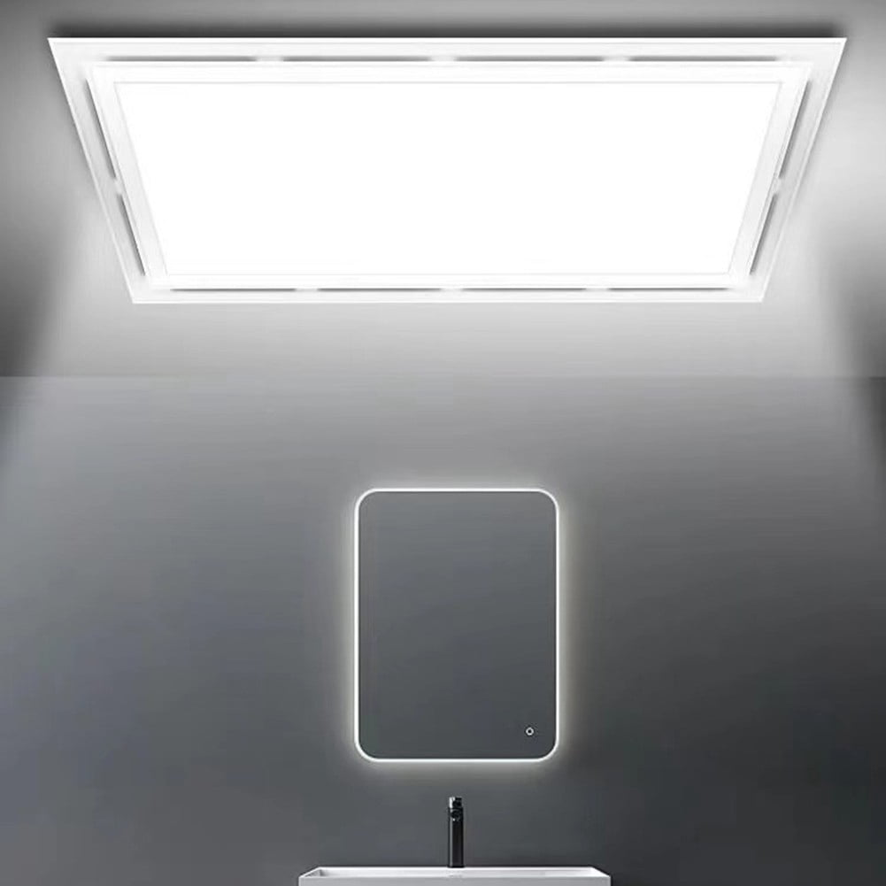 Powerful Bathroom Exhaust Fan With Led Lights 30*30Cm Exhaust Fan White Abs Smile Home