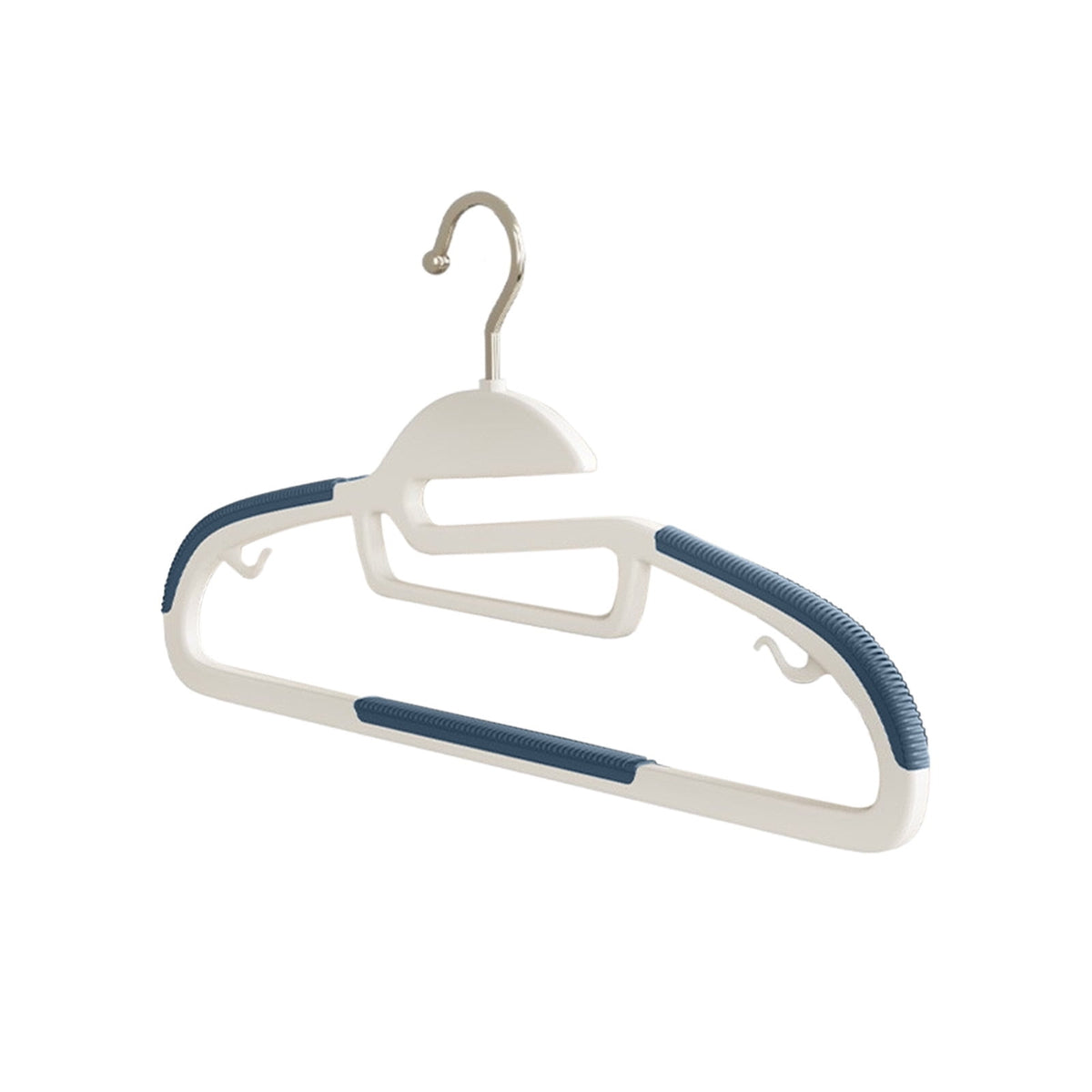 Clothes Hangers Plastic, Sweater Hanger with 360° Swivel Hook, No Slip Hangers Wind Proof, Hanger Space-Saving, No Shoulder Bump Hangers Blue