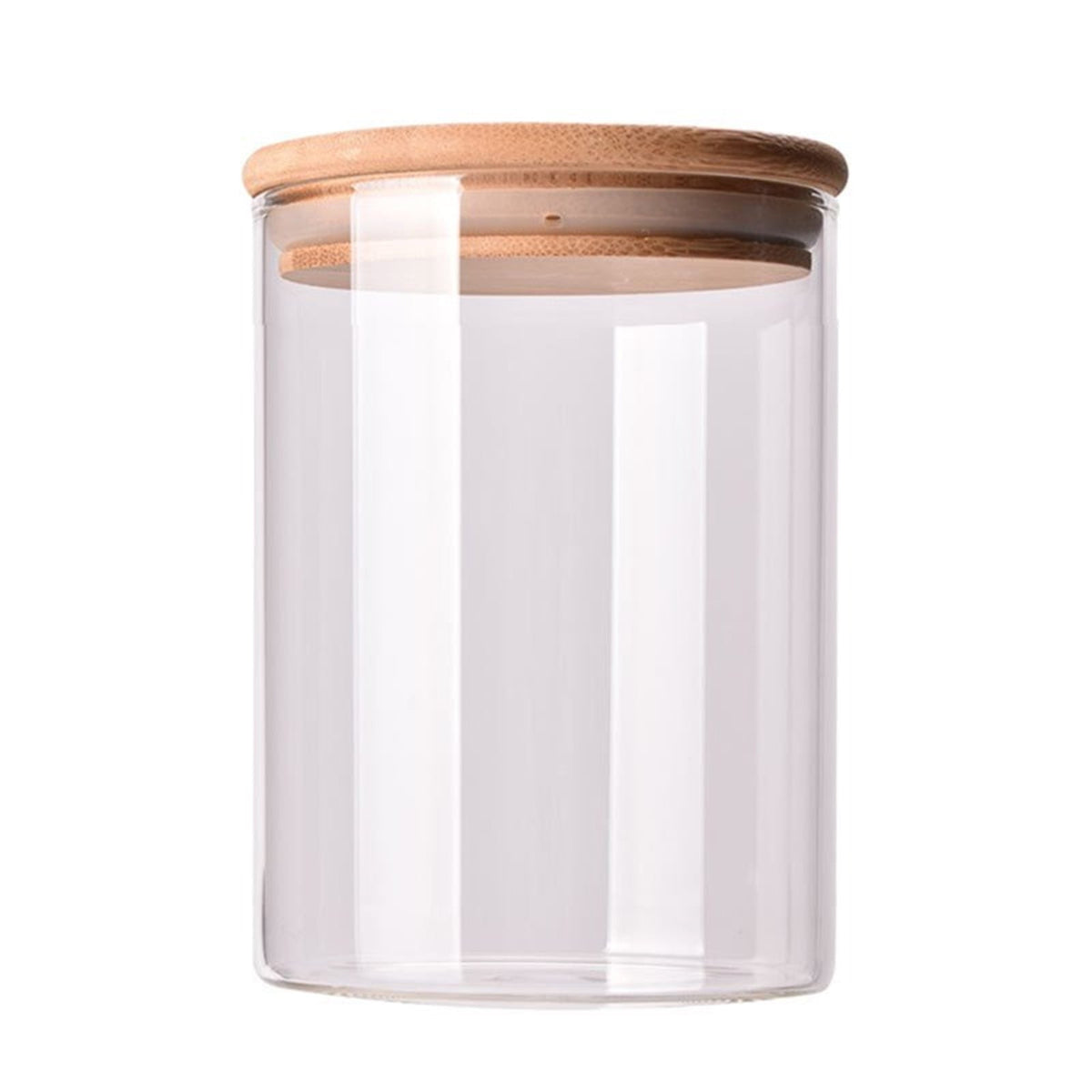 Glass Storage Containers with Lids, Glass Jars with Lids, Food Jar, Round Canister, Pantry Organizers and Storage for, Transparent, 175 ml