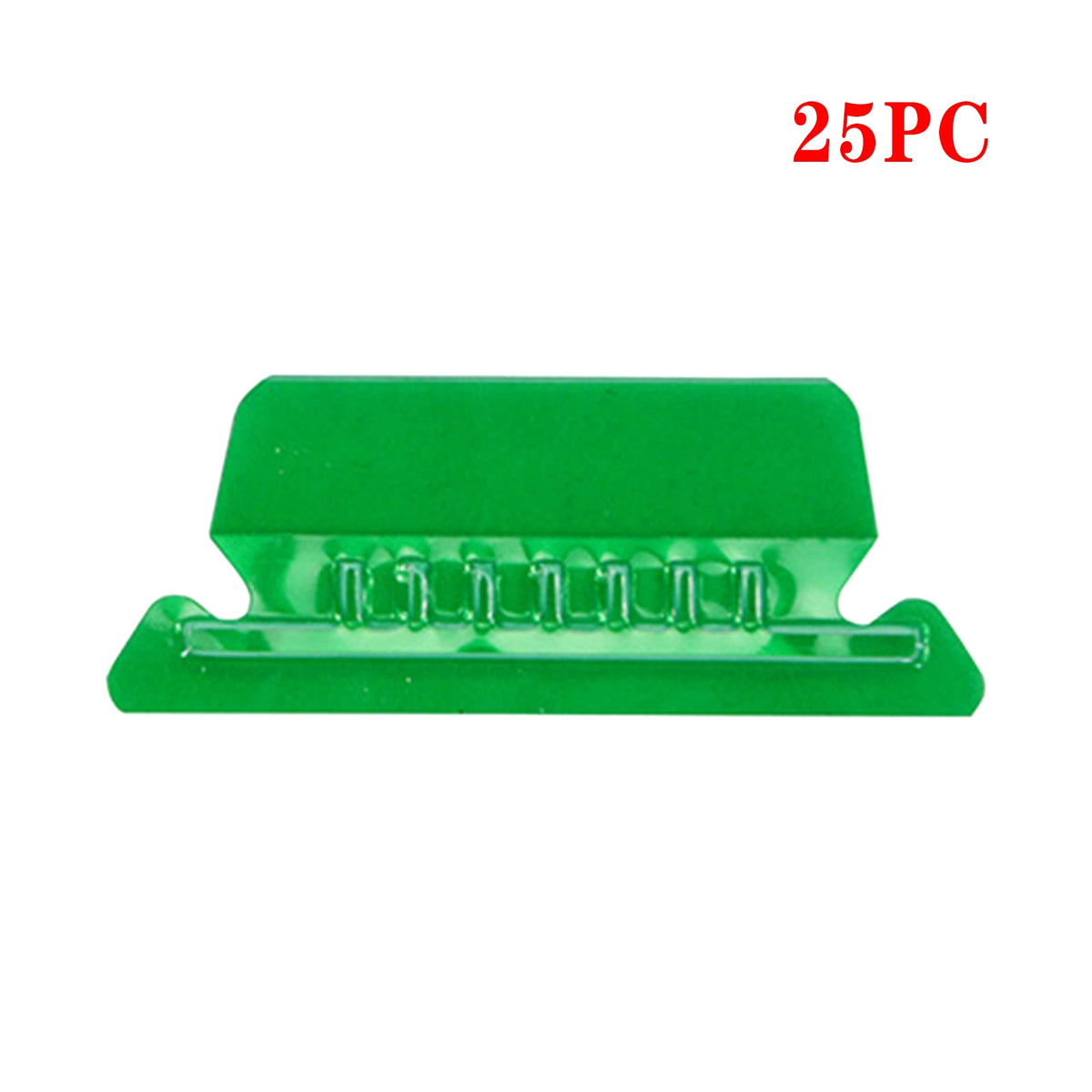 25 Pack Hanging File Folder Tabs, Clear Plastic Label Tabs and Inserts for Filing Cabinets and Office Organization, Green, 3 in