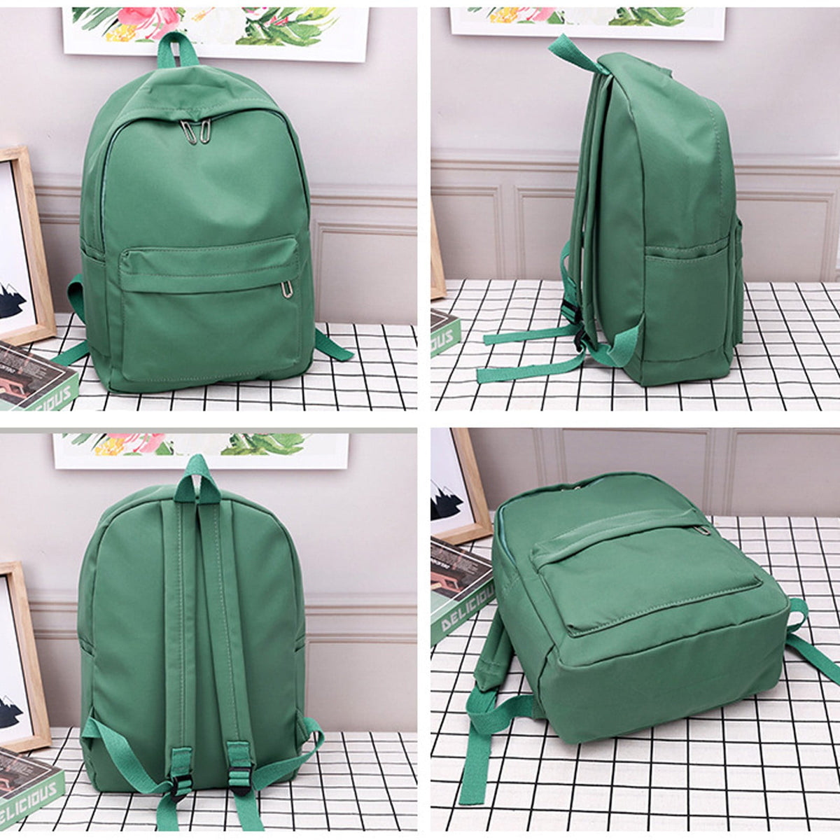1 Piece Travel Backpack with Detachable Bear Charm, Laptop Book Bag for School, Work and Daily Travel, Black 2, 21.8 x 27.9 cm