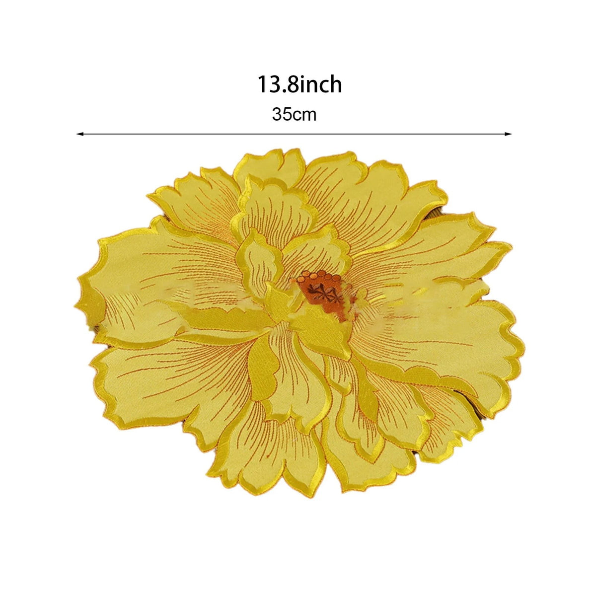4 Pieces Flower Placemat, 3D Flower Placemats, Flower Shape Placemat, Heat-Resistant And Washable Placemat for Dining Table, Tablemats, Red