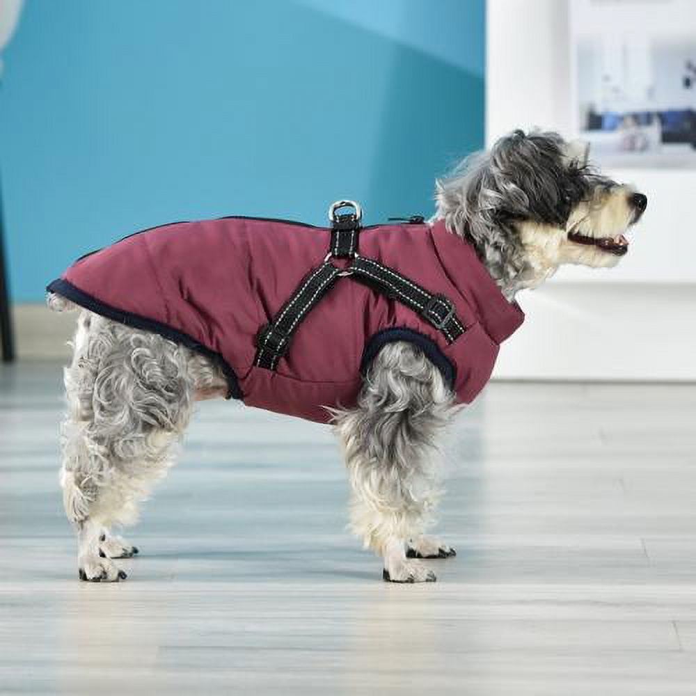 Warm Dog Winter Jacket, Snowproof Windproof Waterproof Dog Coat, Soft Fleece Lining for Cold Weather, Purple, Size 3XL