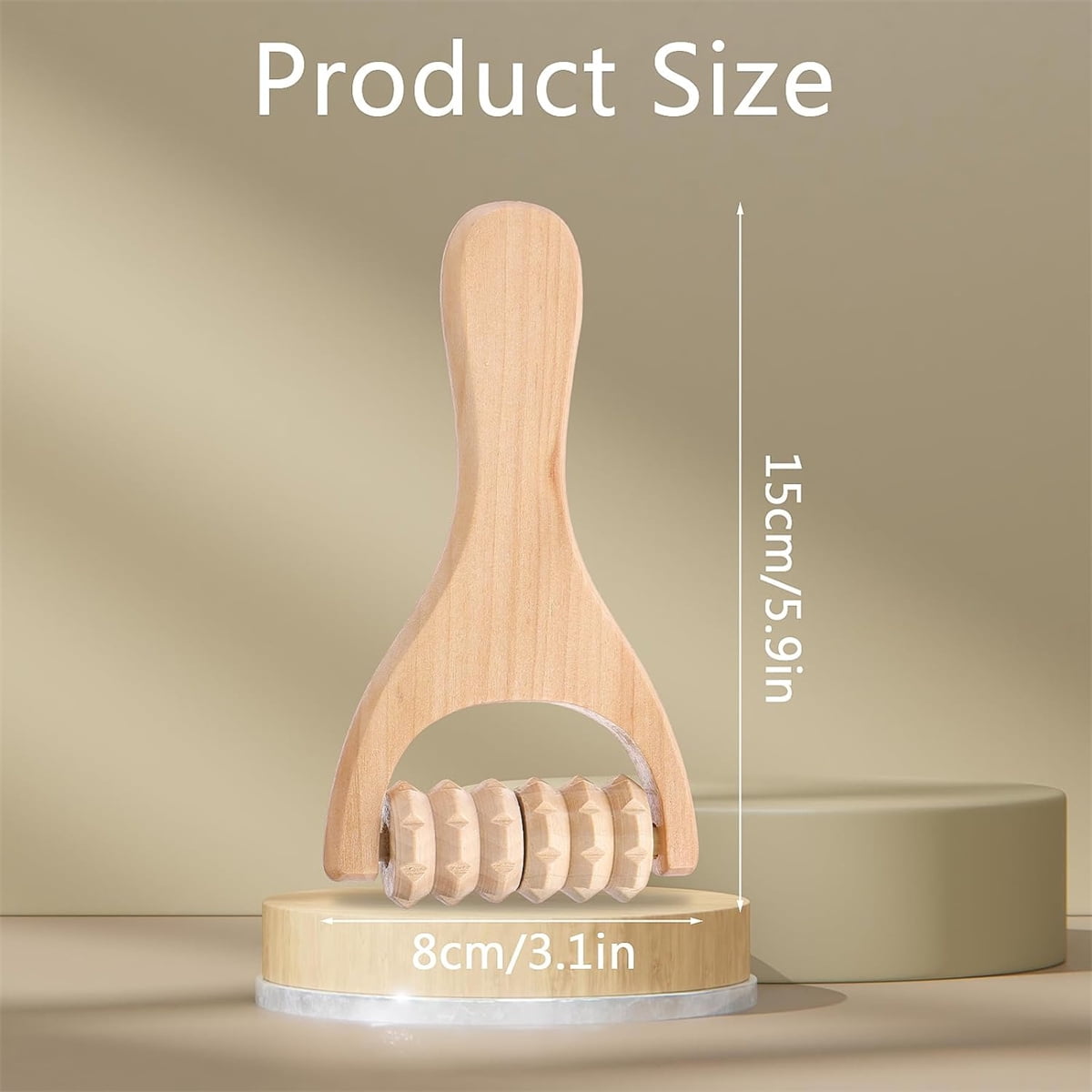 Wooden Massage Roller,4 Pcs Portable Hand Roller Massagers,Wood Therapy Massages Roller Stick,Muscle Back Neck Shoulder Legs Massages Rollers for Gym Studio Office Home