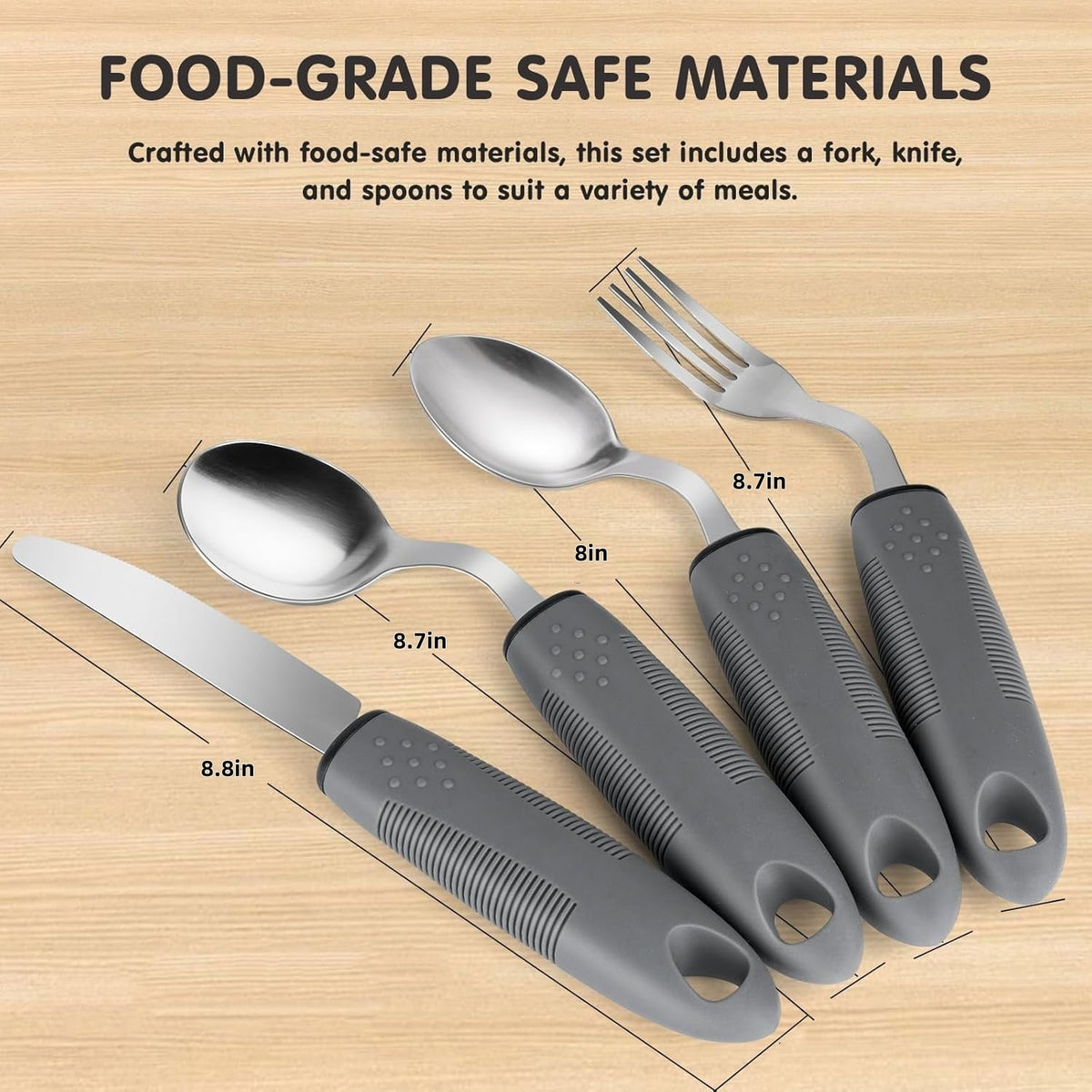Special Supplies Adaptive Utensils,Parkinsons Utensils for Tremors and Parkinsons Patients,Easy Grip Weighted Silverware for Hand Tremors