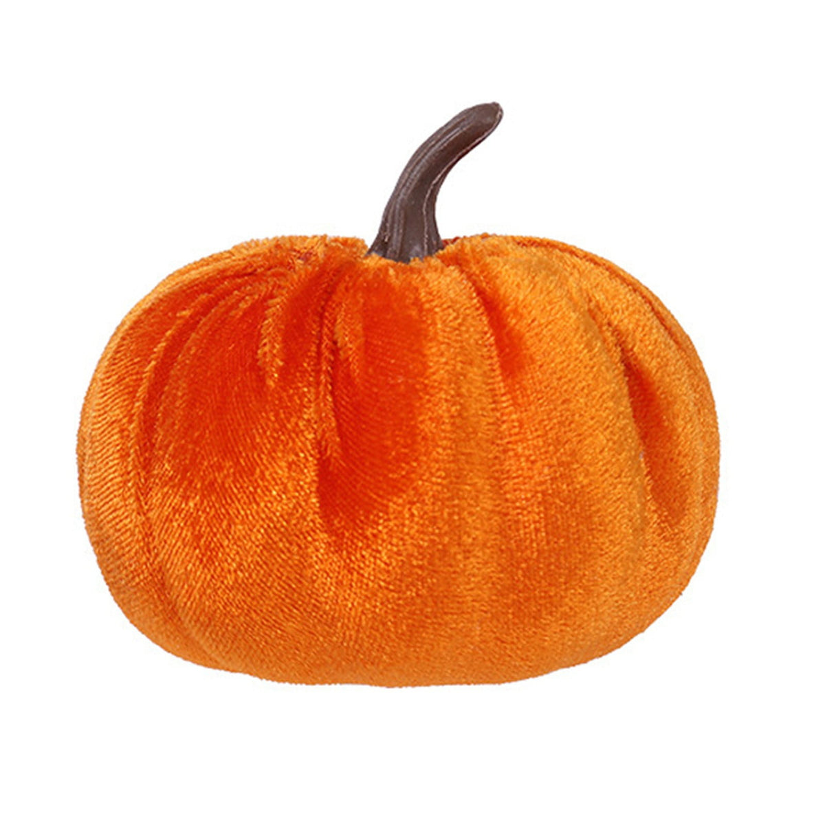 Artificial Pumpkins Decoration, Fake Faux Velvet Foam Fabric Pumpkins Ornaments, Mini Pumpkins Toy Fall Decorative Pumpkin Shaped for Thanksgiving Table Home Decorations(M, Beige) M Beige