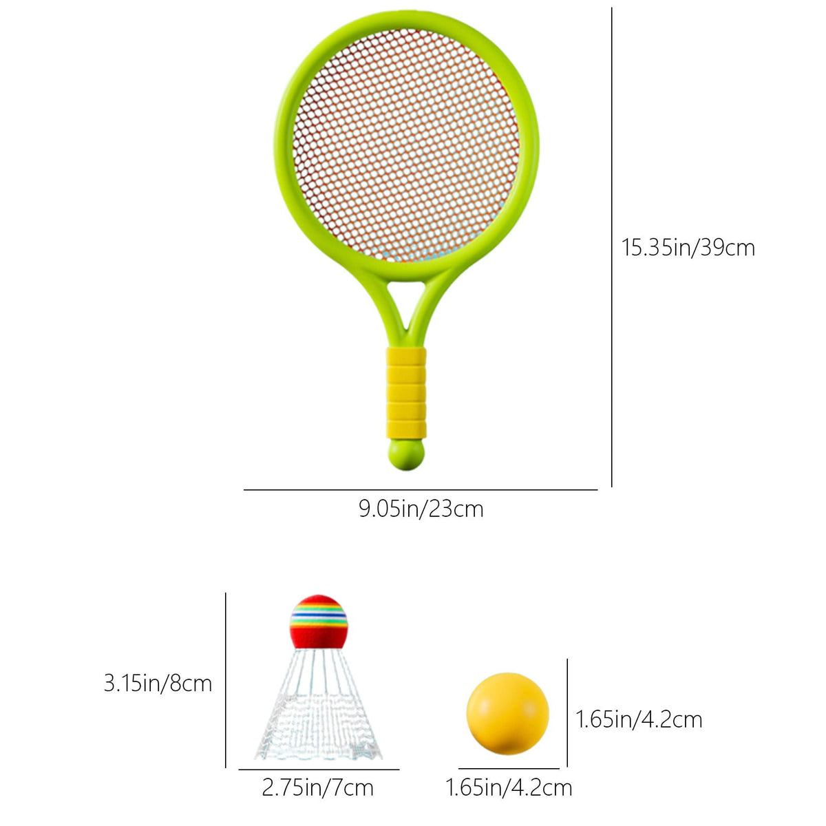Kids Badminton & Tennis Set - Racket Family Sports Gift with Balls, Lightweight Beginner Gear for Ages 6-12, Indoor/Outdoor Play Blue 1