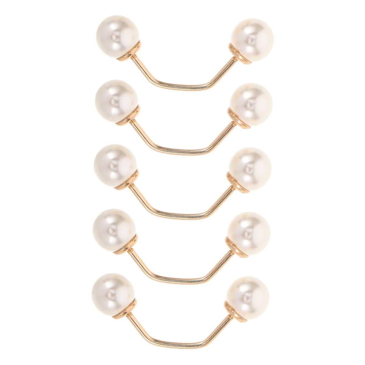 5pcs No Sew Chest Brooch Set with Multi Artificial , Anti Exposure Decorative Pins for Women Shirts