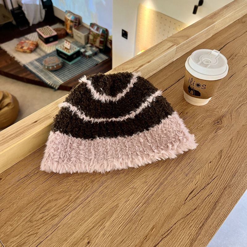 Knitted Bucket Hat Women Costume Hats Halloween Warm Soft Crochet Christmas New Year Warm Soft Bucket Hat