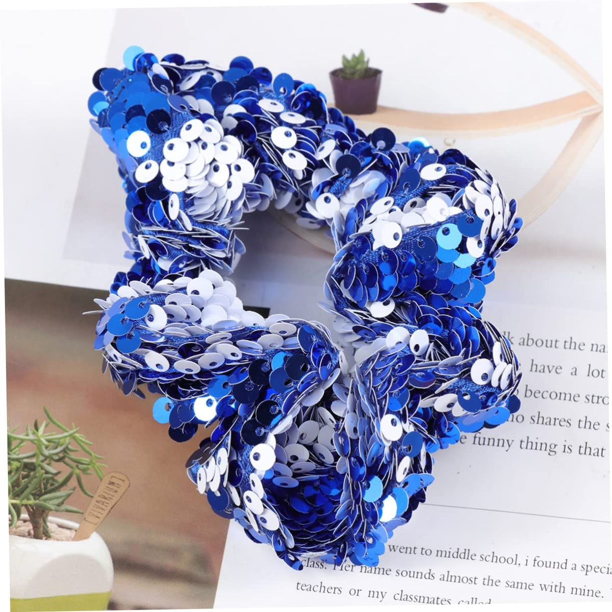 Scrunchies for Hair Christmas Bobbles Hair Bands Christmas Hair Accessories Ties for Men Satin Hair Scrunchies Santa Tie Sequin